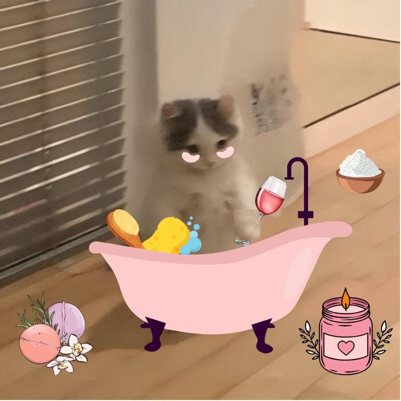 bath cute tub wine candle