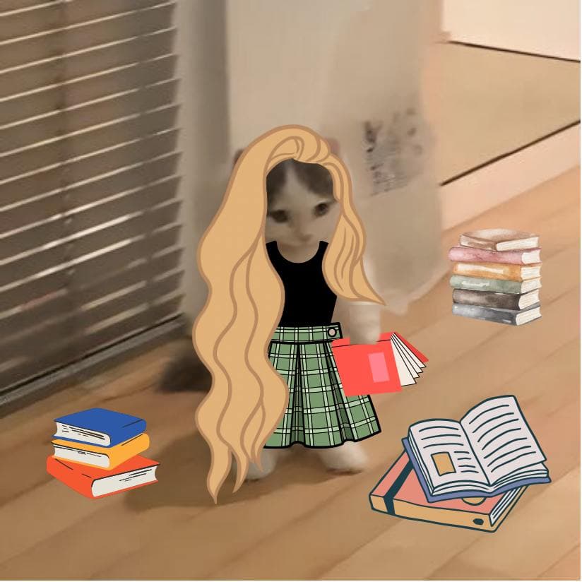 girly cute book read study