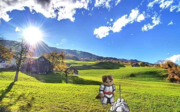 sword excalibur weapon farm outdoors grass