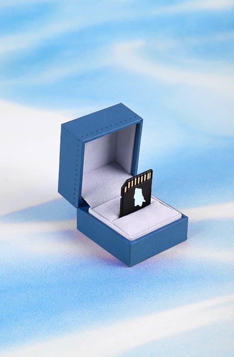 aesthetic memory card marriage ring