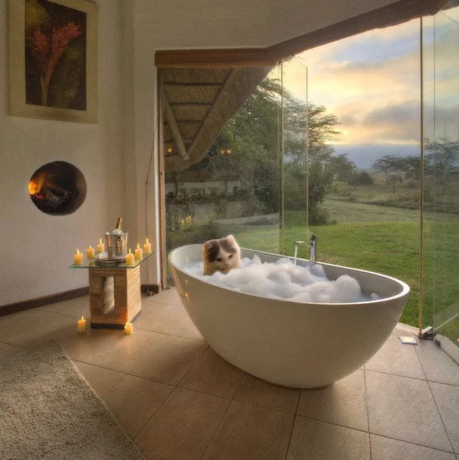 aesthetic chill relax bath mansion