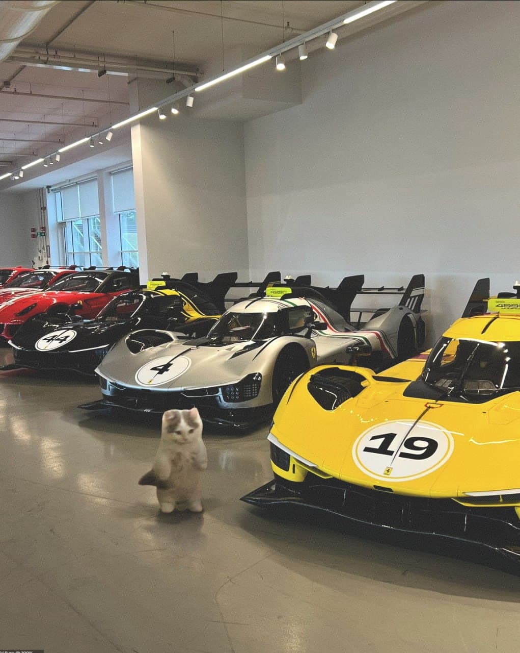 car racing garage hypercar supercar