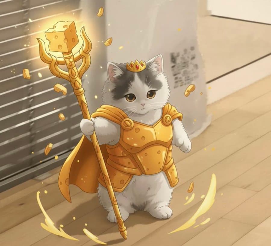 cheese scepter crown cute