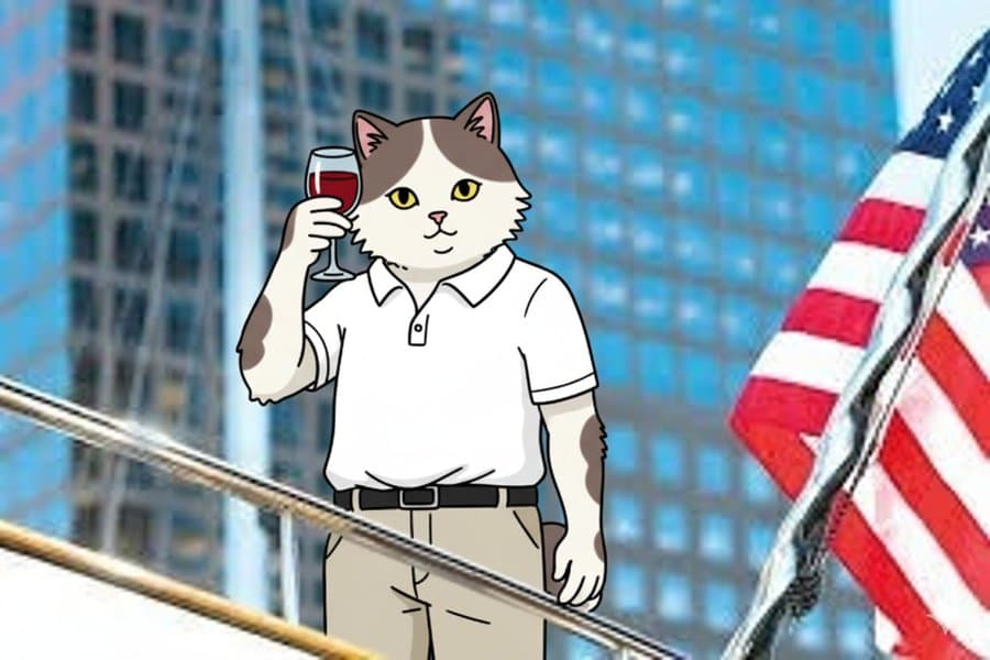 america flag wine wolf