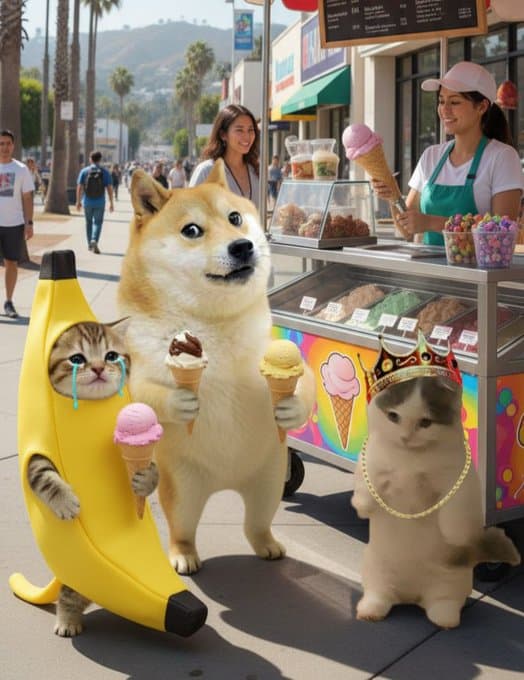 doge mini banana icecream