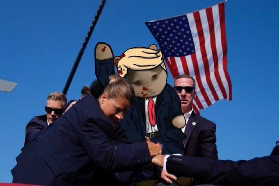 trump assasin assasination usa flag