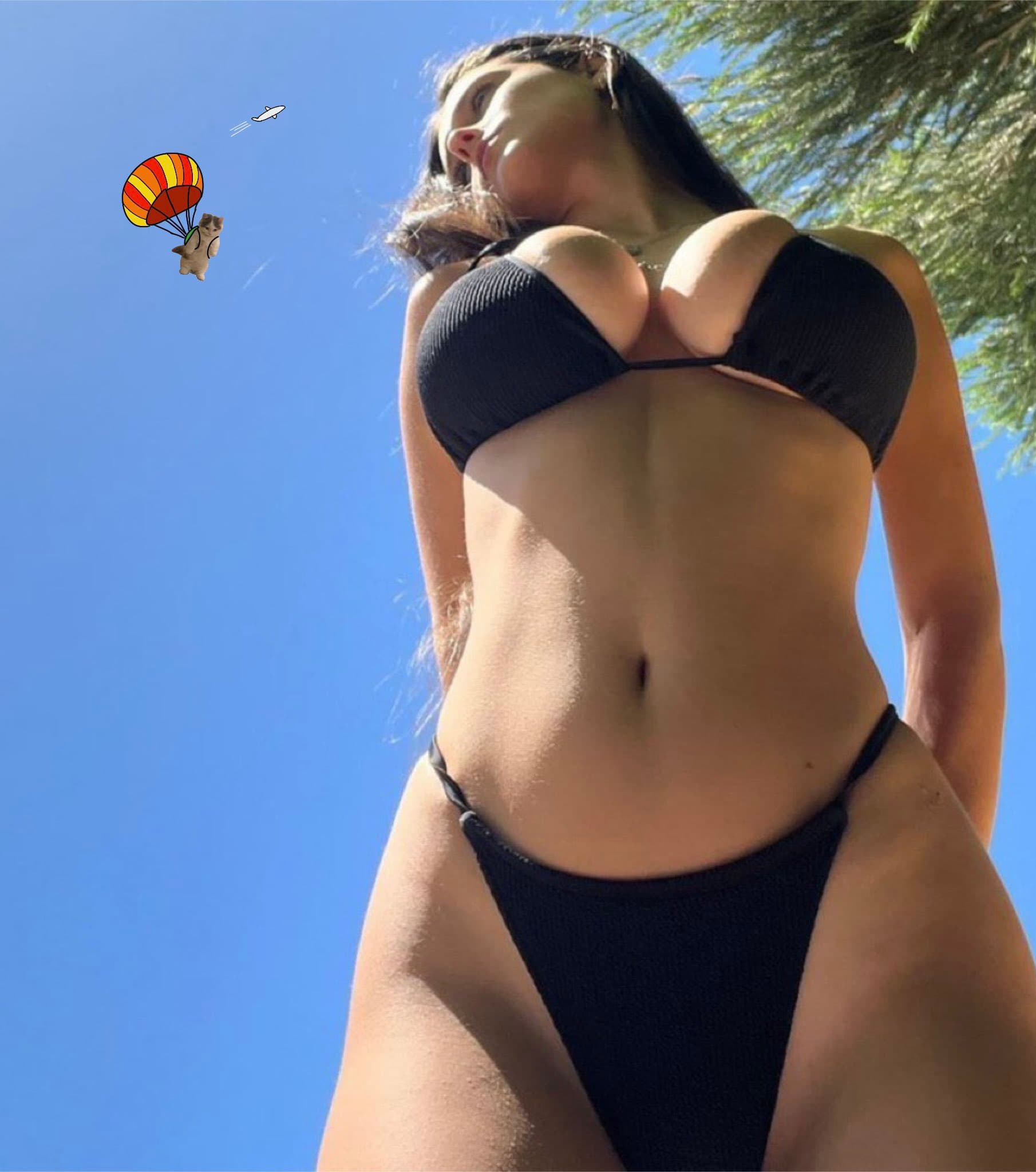 parachute girl nsfw sexy boobs gyatt tits