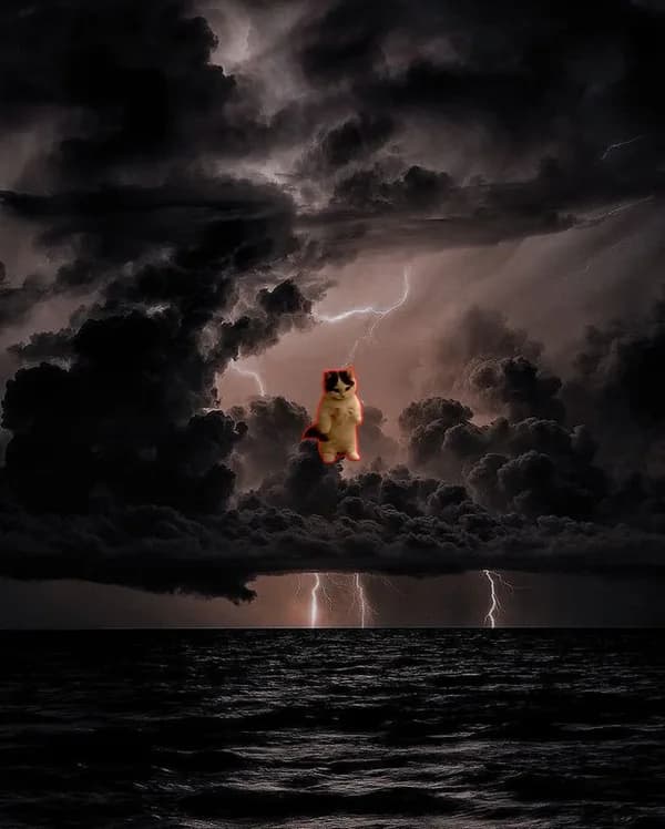 abstract storm lightning thunder dark rain