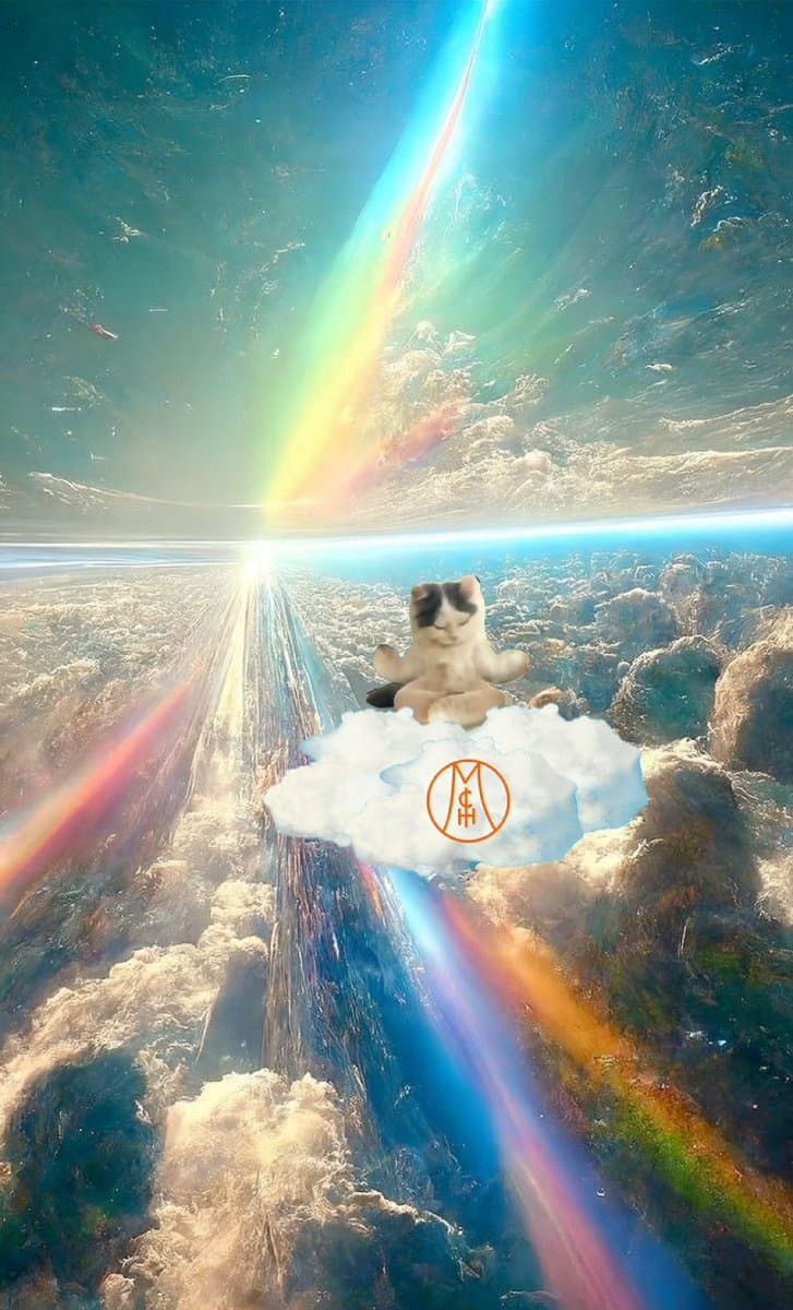 sky cloud zen manifest mood vibe green candle higher