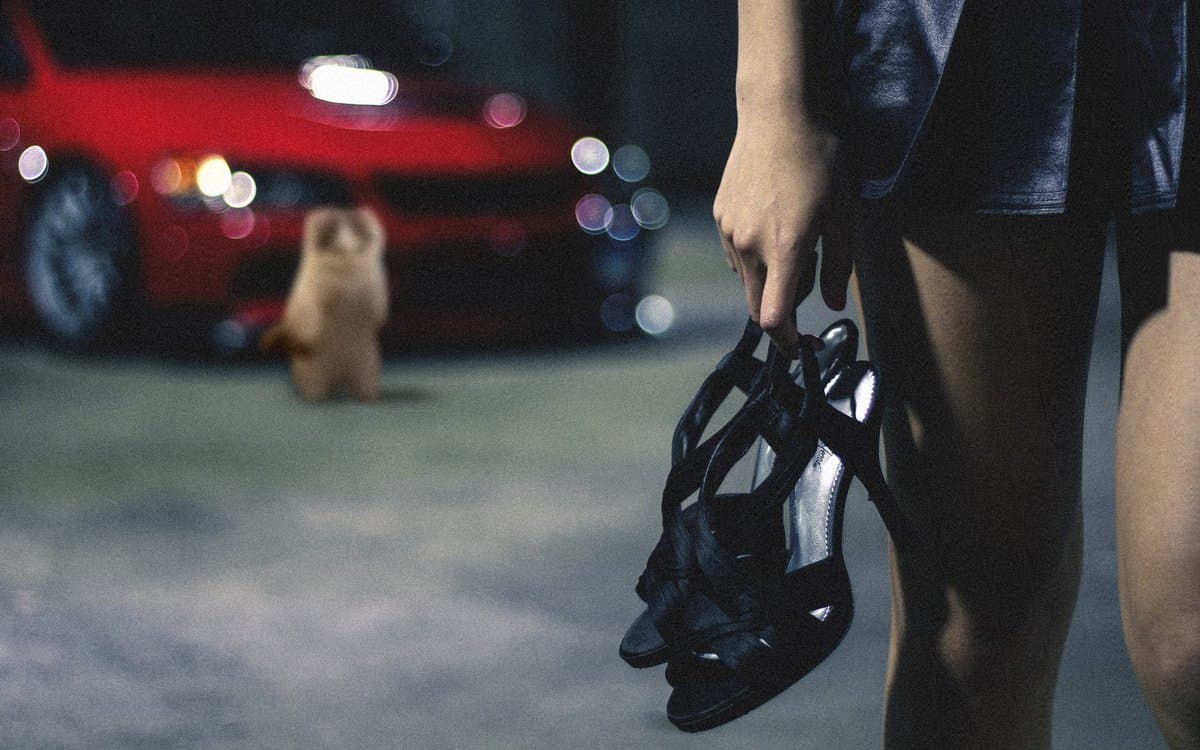 girl car heels sexy