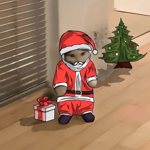santa christmas xmas tree present gift