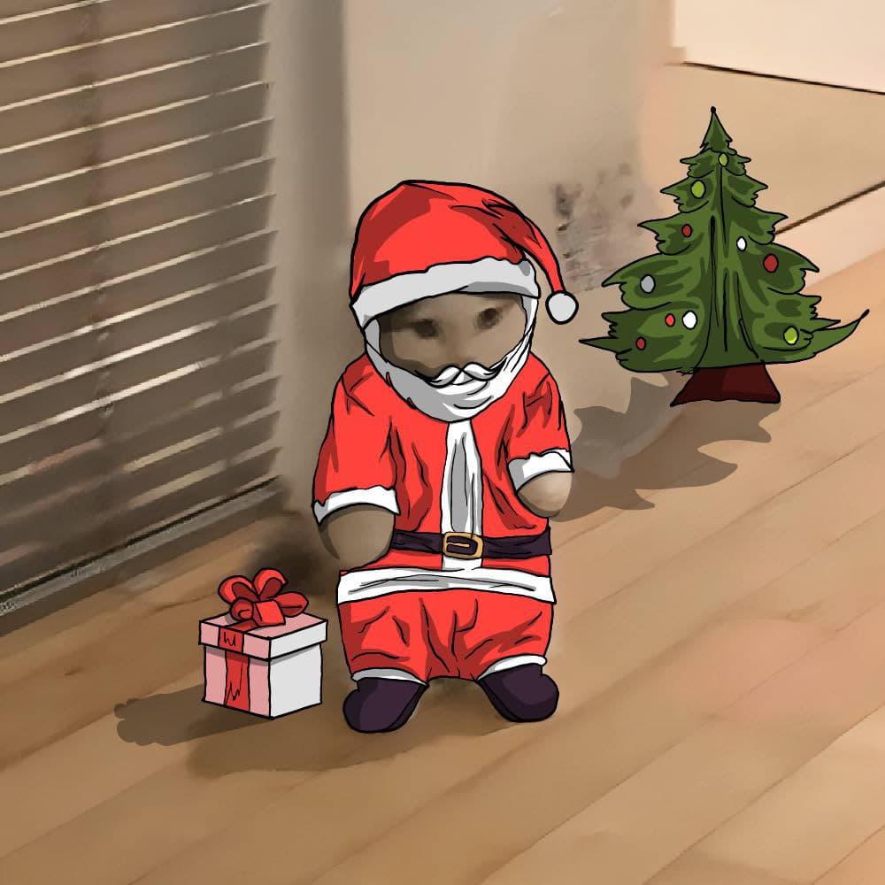 santa christmas xmas tree present gift