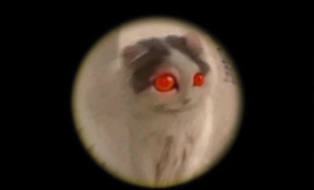 doorbell creepy redeyes peephole