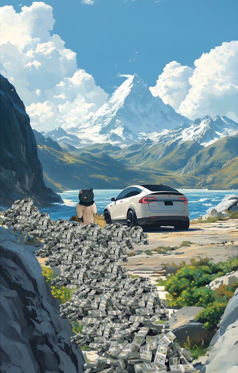 tesla outdoors grass car