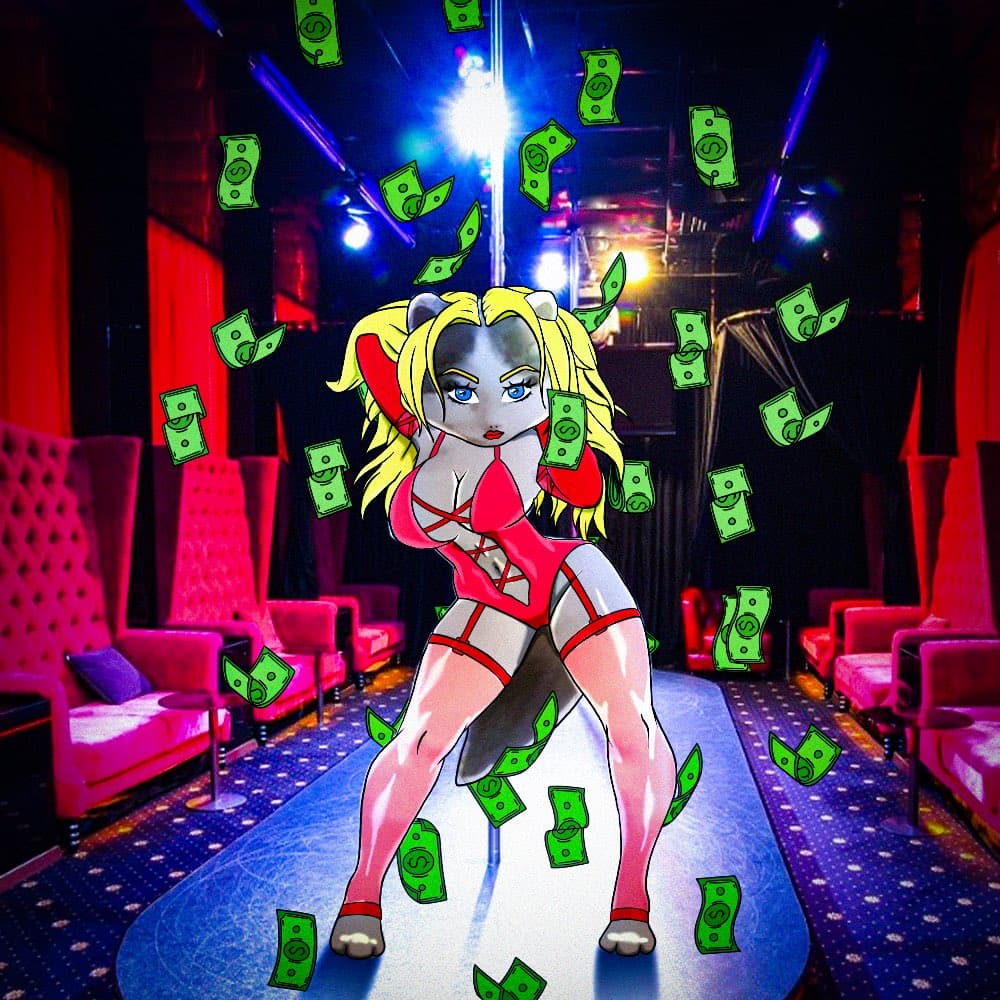 stripper girl boobs nsfw money dance