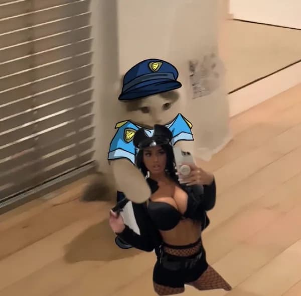 gyatt sexy police girl boobs tits