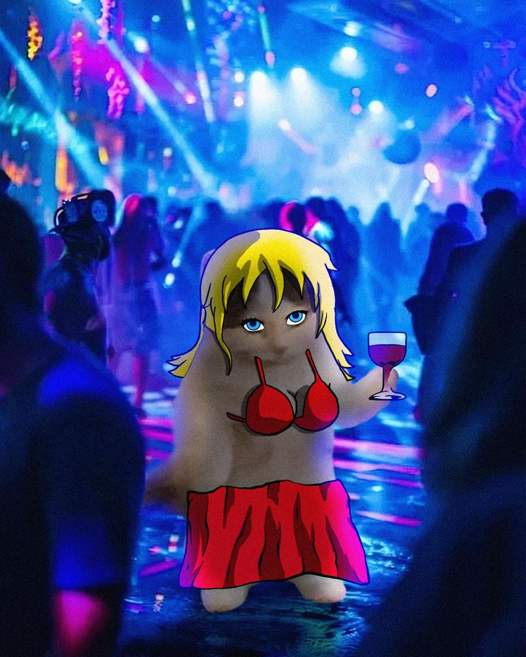 drinks blonde bikini wine club bar alcohol