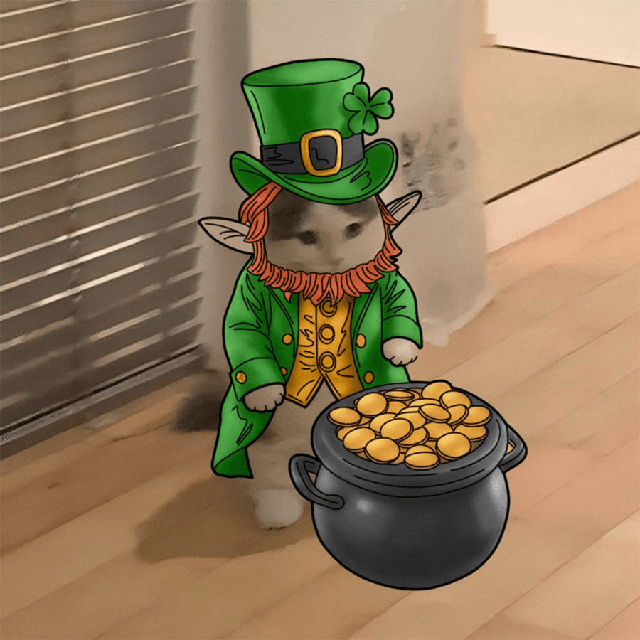 stpatrick leprechaun green gold