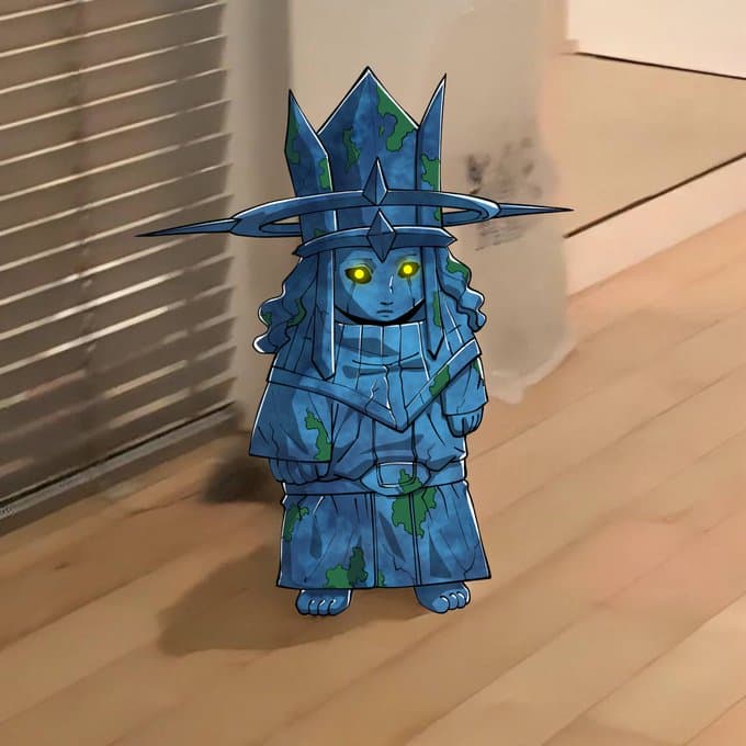 statue of god sololeveling anime