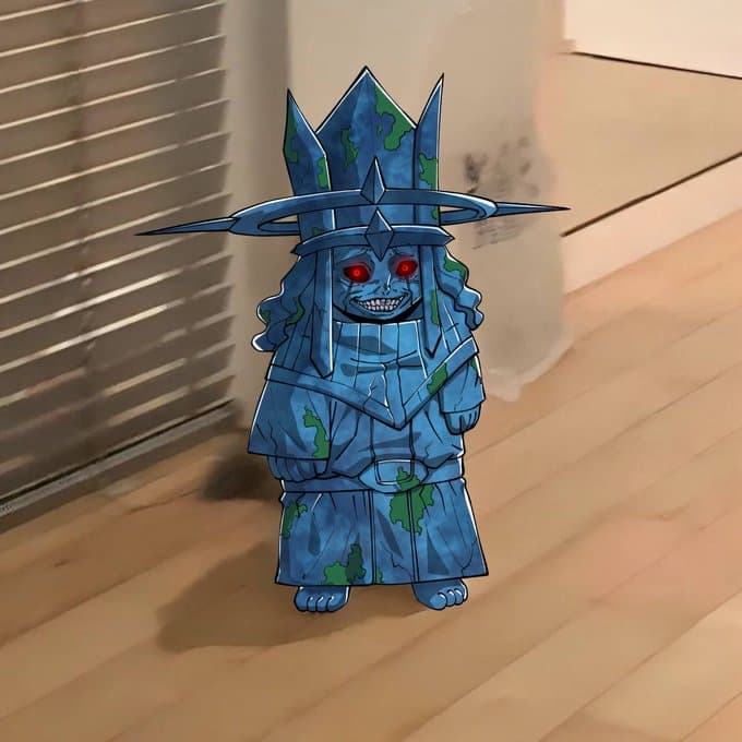 statue of god sololeveling anime