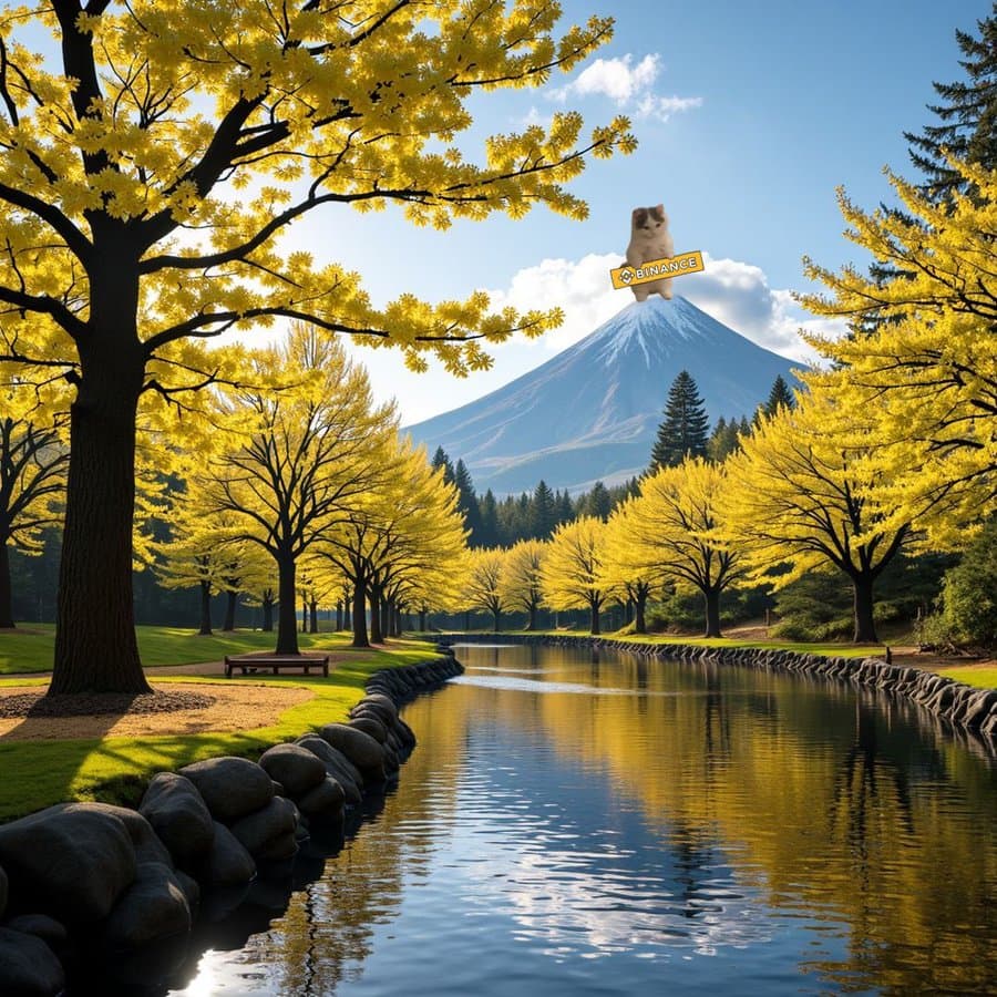 binance mountain river outdoors lake trees high cloud