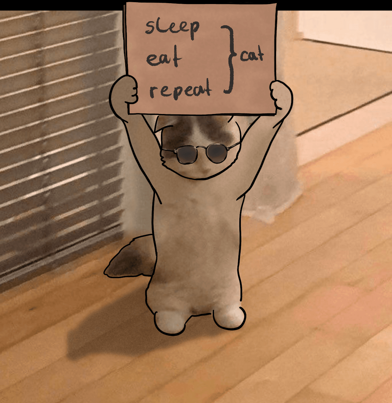 eatsleepcatrepeat sign