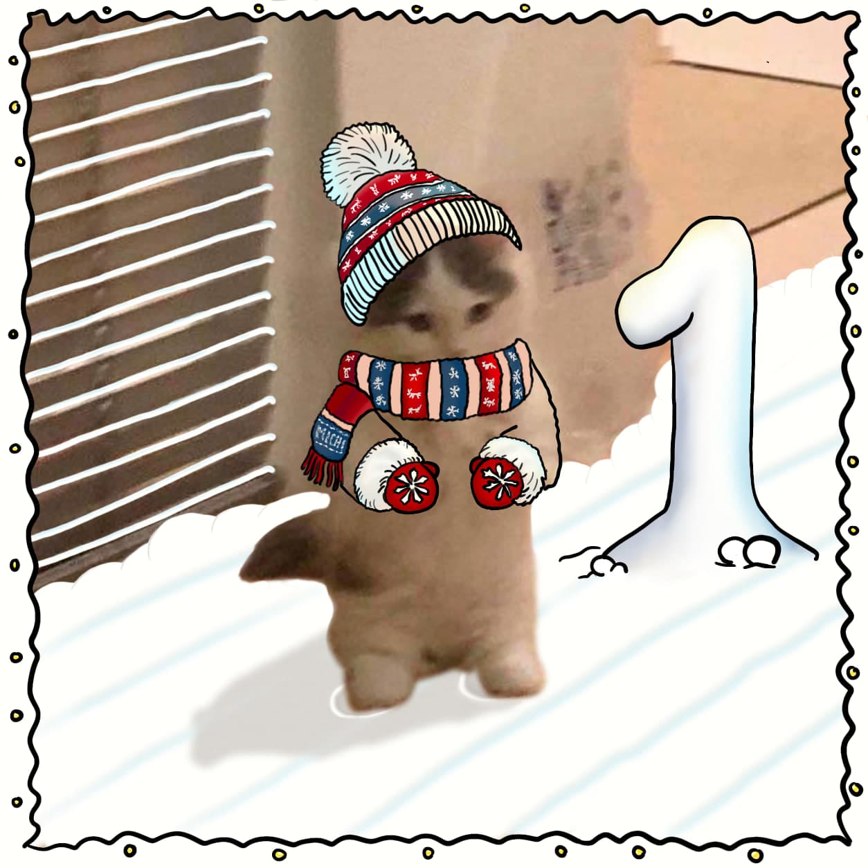 christmas advent xmas snow beanie gloves