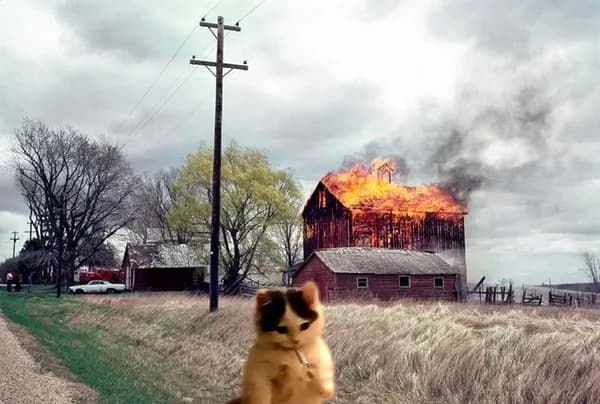 barn fire grass burn