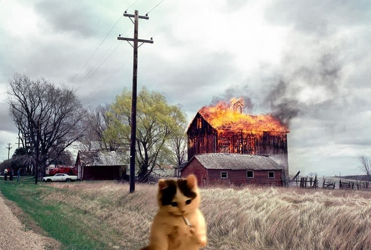 barn fire grass burn