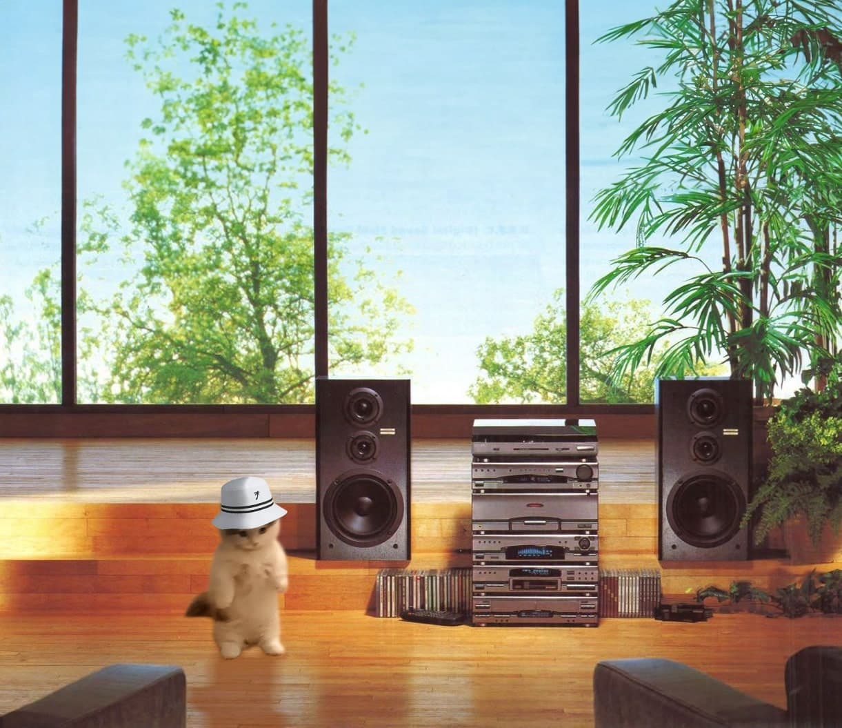 boombox hat chill music mood vibe