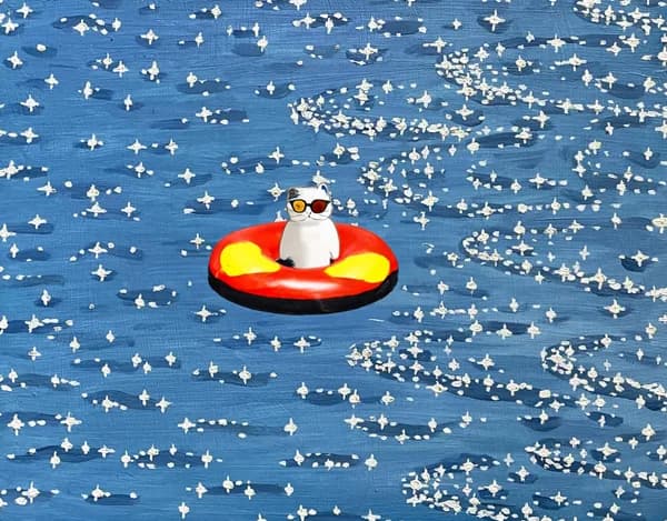 doughnut swim ocean floatation water