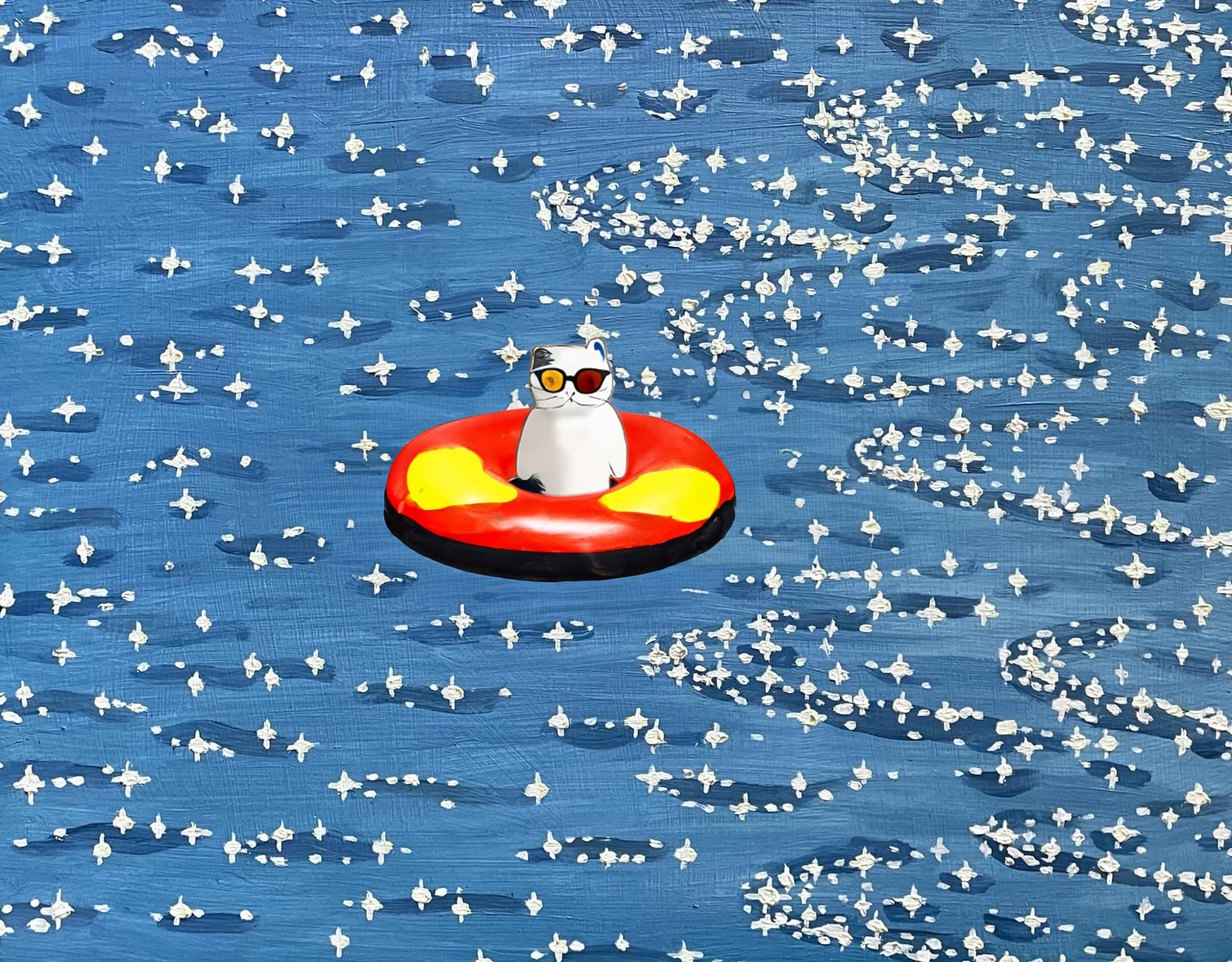 doughnut swim ocean floatation water