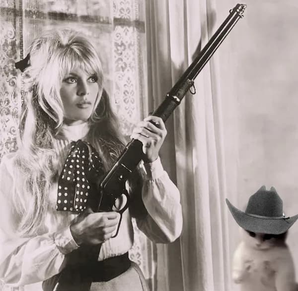 girl gun hitters hat cowboy