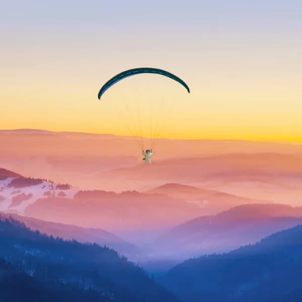 parachute sky fly