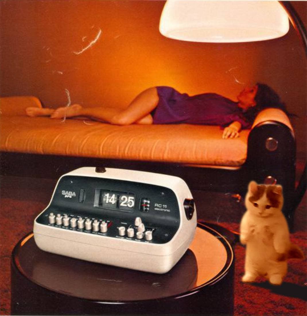 girl bed alarm brunette