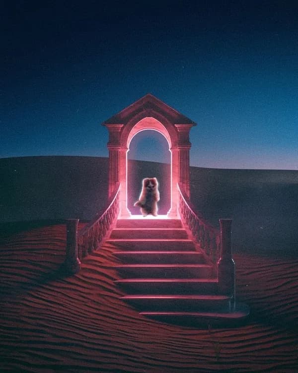 portal temple steps mood