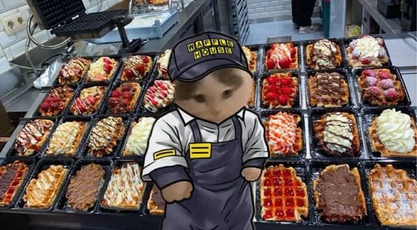 waffle food steak cook