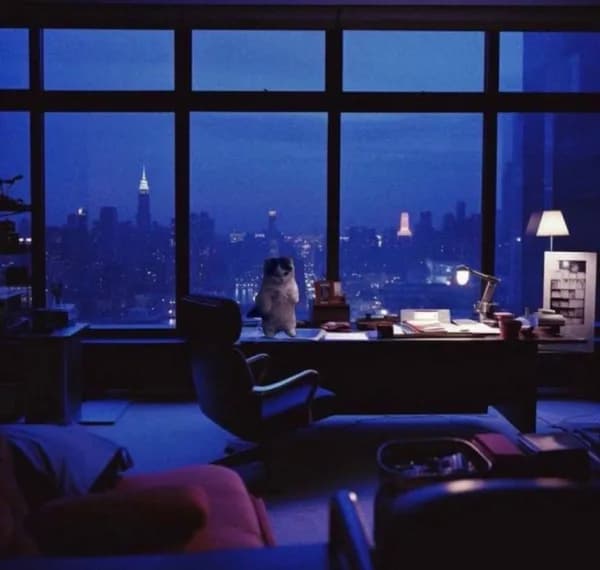 home office work night mood desk job