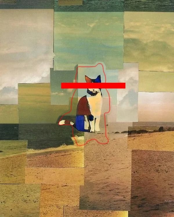 cat art abstract