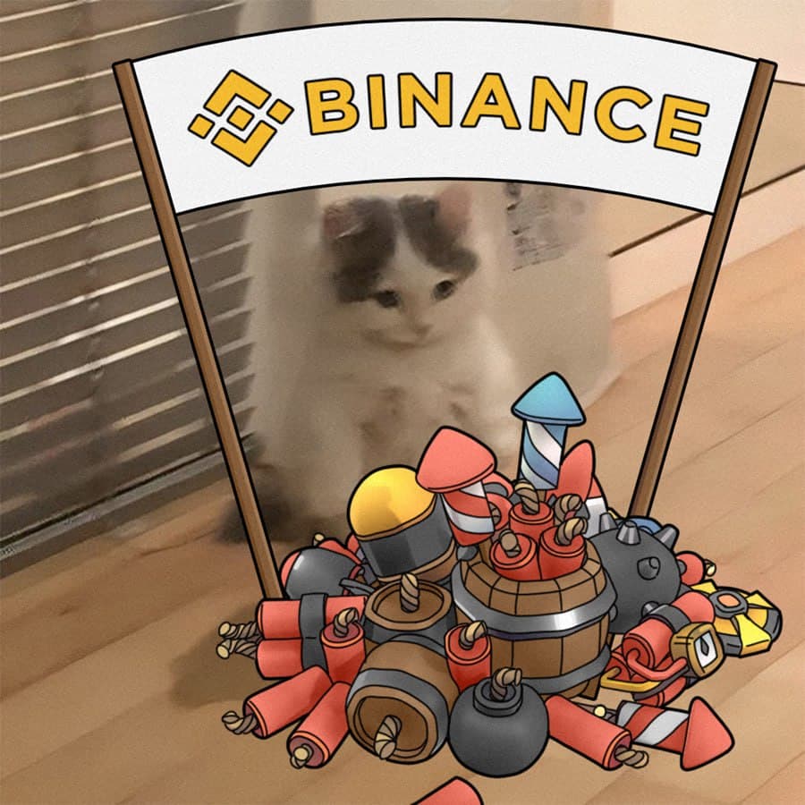 exchanges binance fireworks bombs rockets