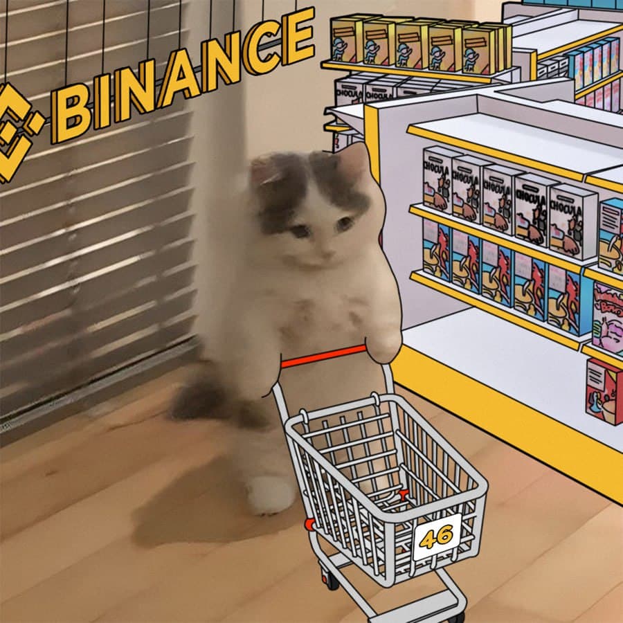 binance exchanges supermarket cart shopping groceries grocery
