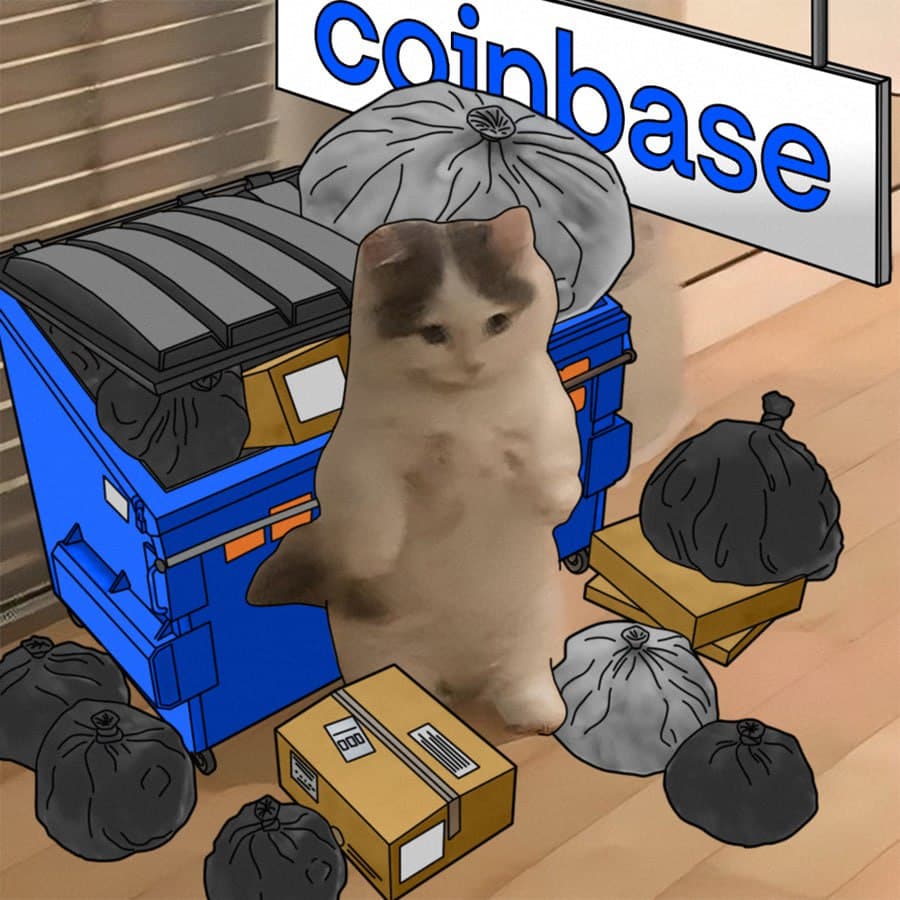 coinbase exchanges trashcan dumpster