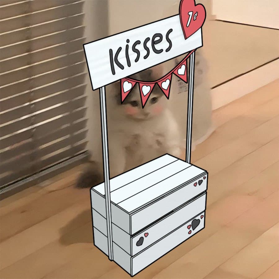 kisses heart love cute