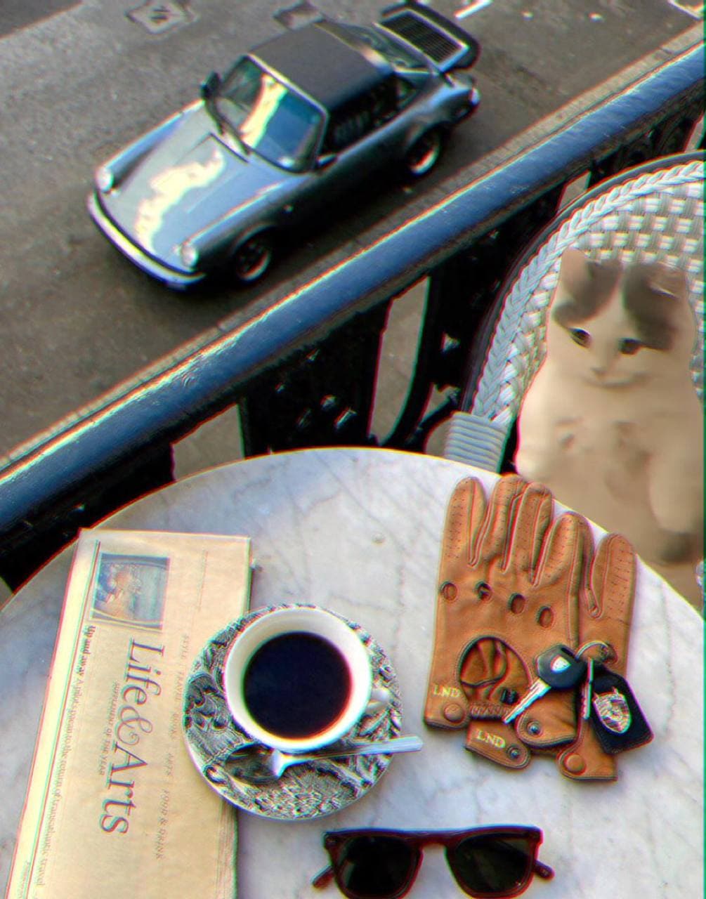 sunglasses coffee outdoors chill mood vibe gmichi