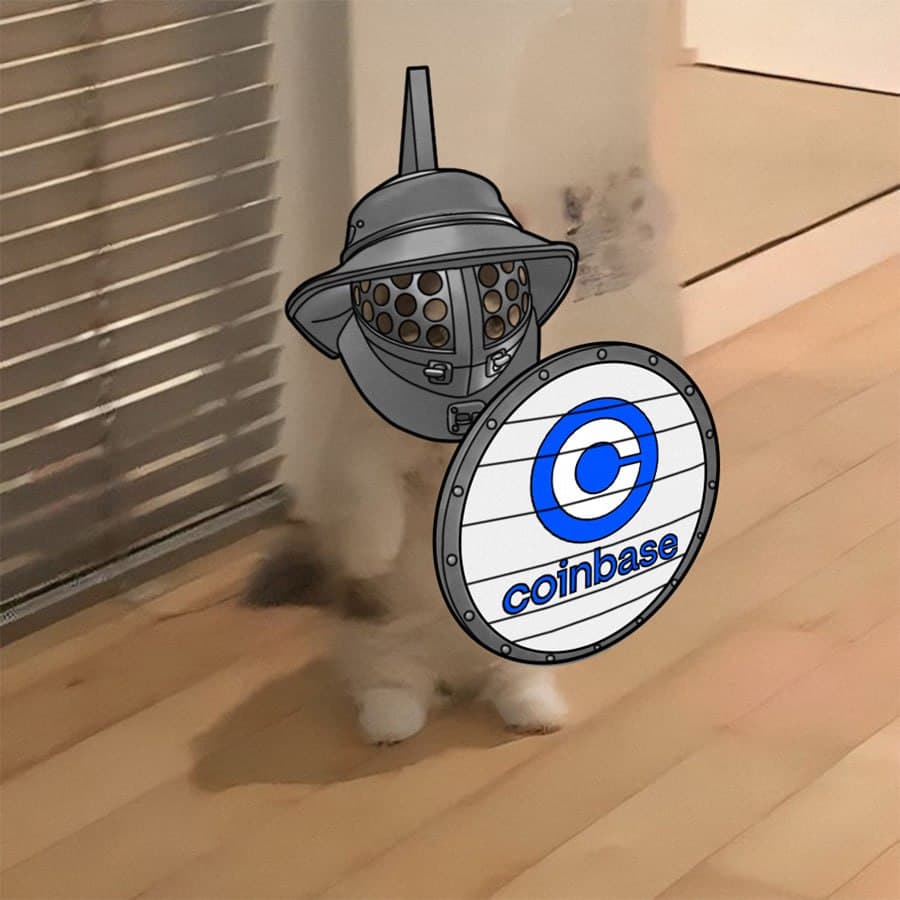 coinbase exchanges warrior helmet shield