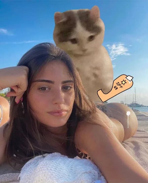 girl sunscreen beach ass butt brunette gyatt