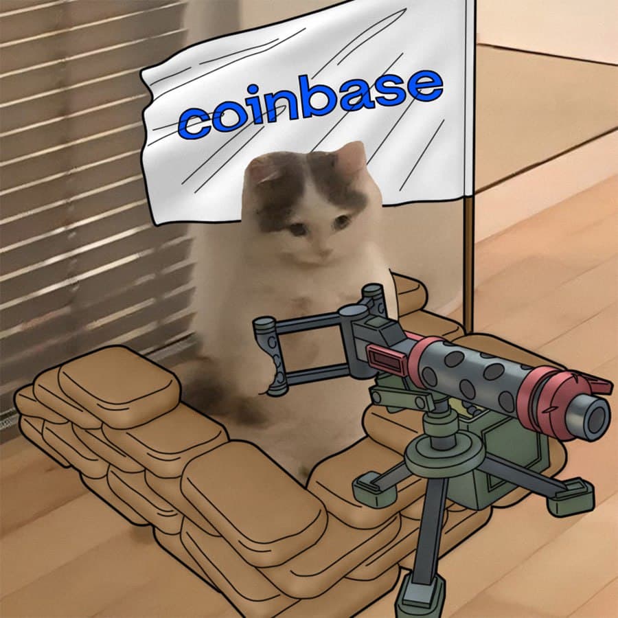 coinbase exchanges gun weapon shoot war