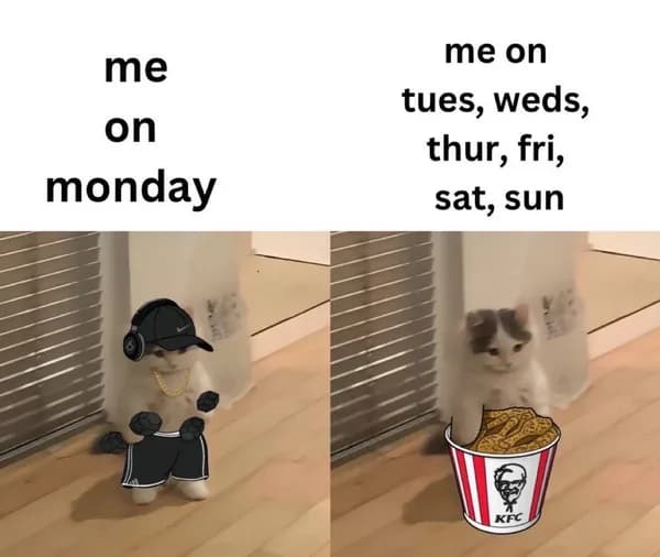 monday workout kfc tueswedsthurfrisatsun