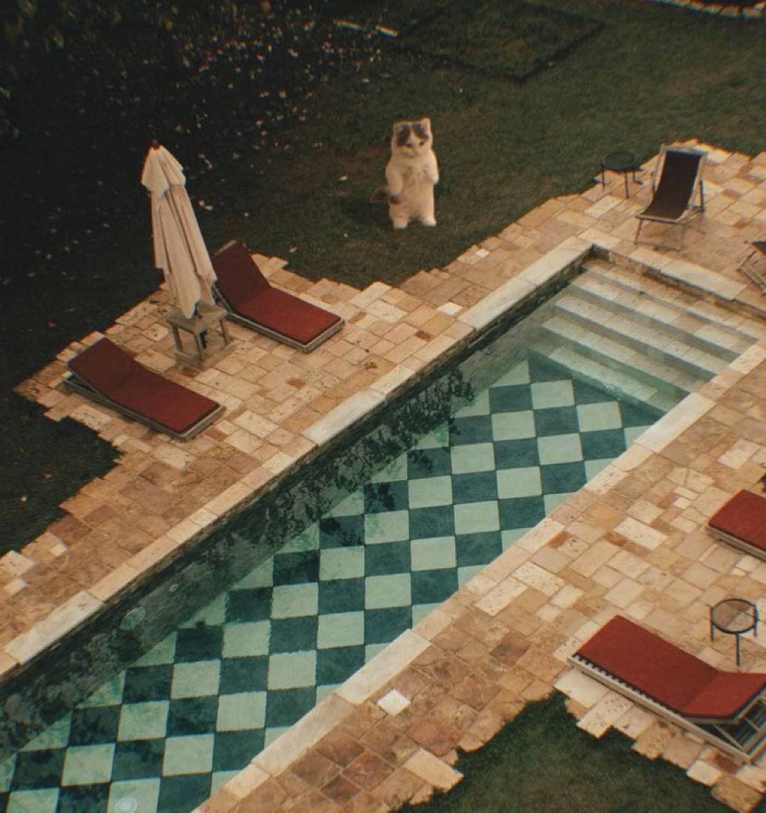 pool beachchair umbrella outdoors