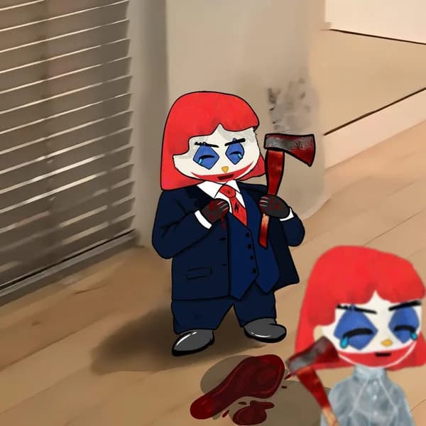 retardio axe weapon blood clown